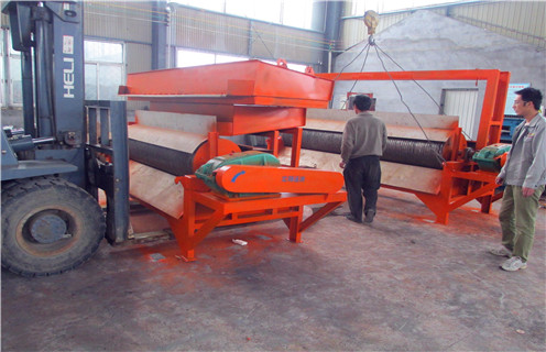 磁選機(jī)，濕式磁選機(jī)，強(qiáng)磁濕式環(huán)式磁選機(jī)回收鐵釉